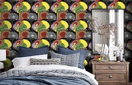 Обои 512-1 фото в интерьере спальни превью