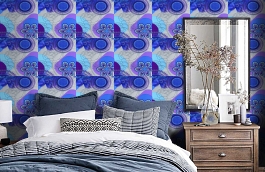 Обои 512-2 фото в интерьере спальни превью