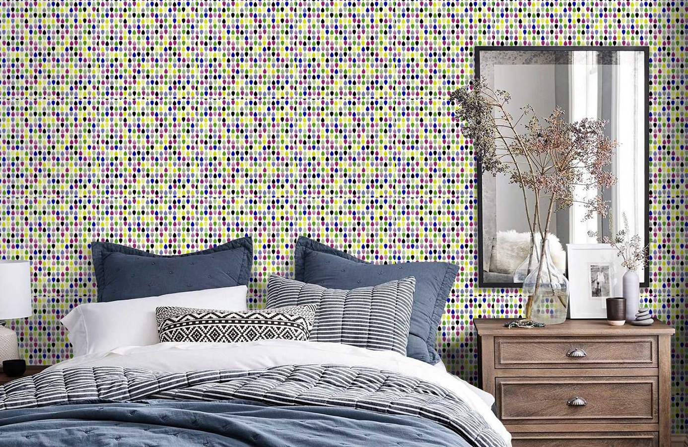 Обои 514-2 фото в интерьере спальни