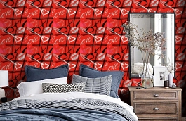 Обои 516-2 фото в интерьере спальни превью