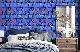 Обои 516-4 фото в интерьере спальни превью