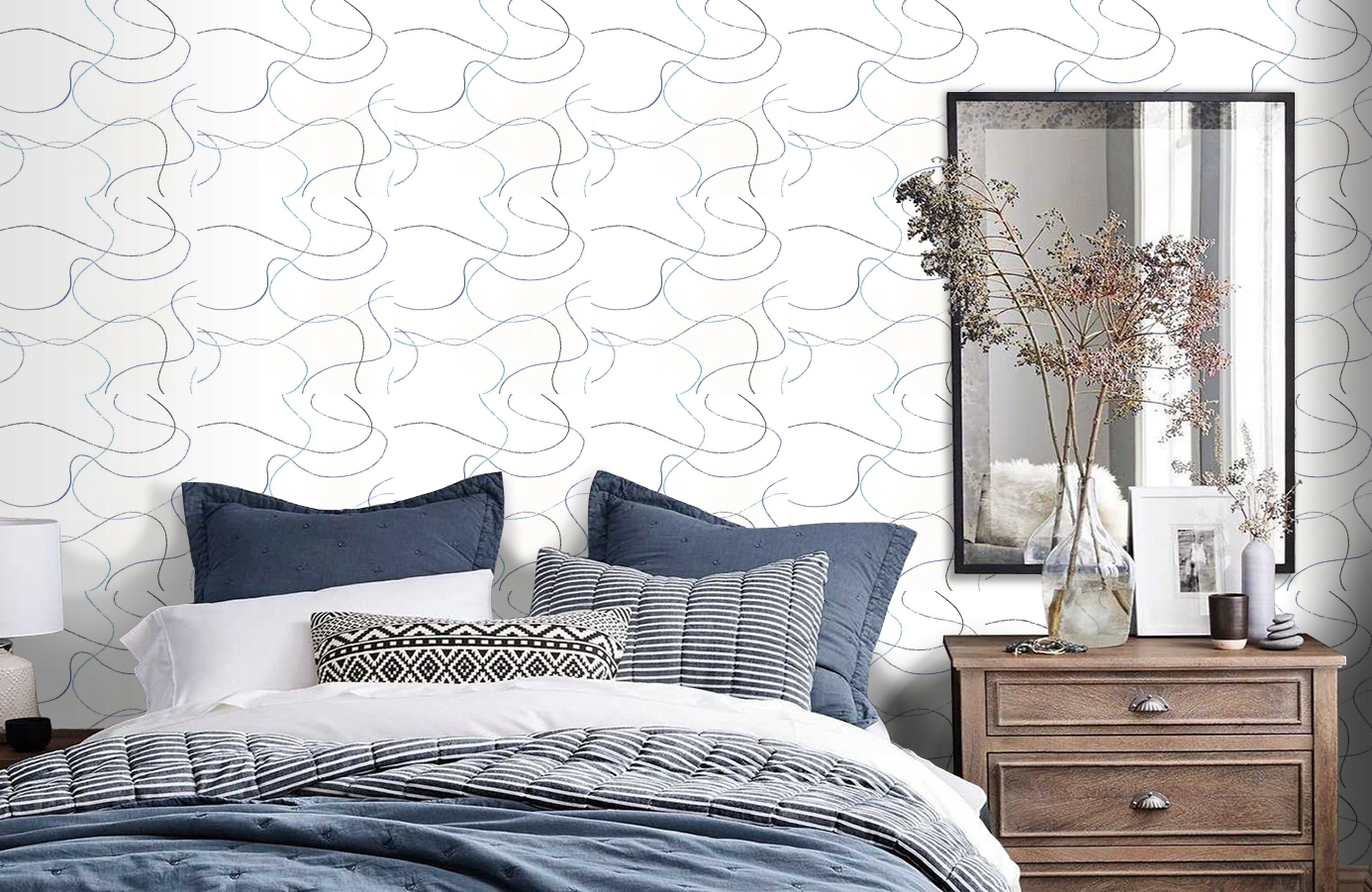 Обои 517-4 фото в интерьере спальни Обои 517-4 фото в интерьере спальни