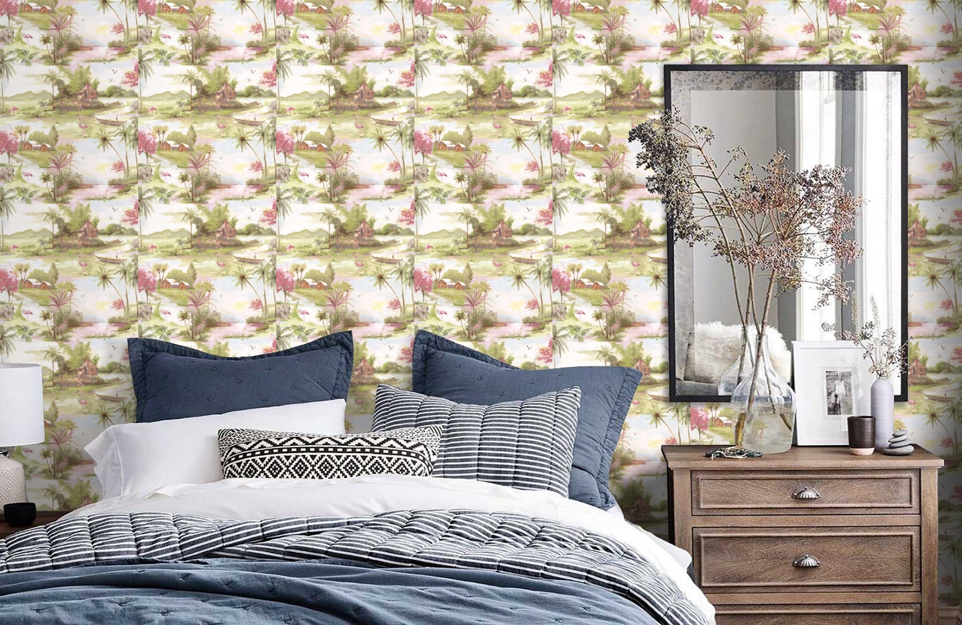 Обои 90311 фото в интерьере спальни