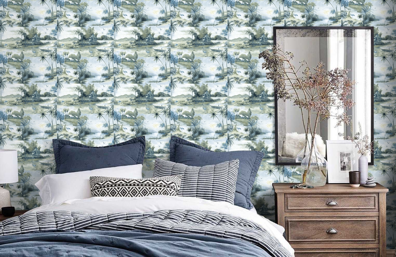 Обои 90312 фото в интерьере спальни