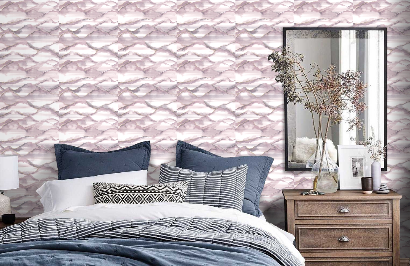 Обои 90421 фото в интерьере спальни