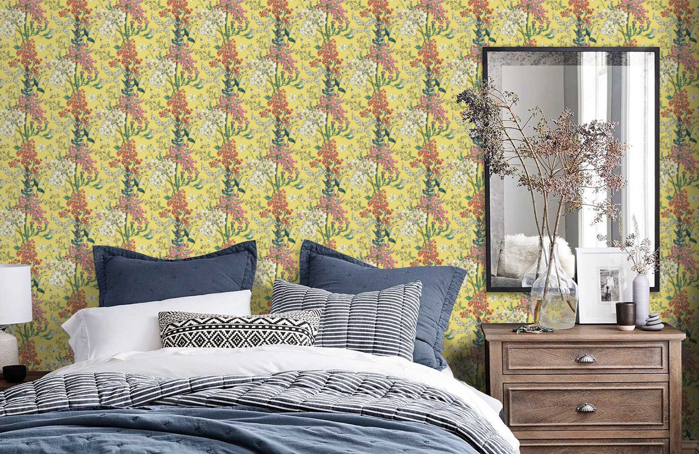 Обои 90570 фото в интерьере спальни