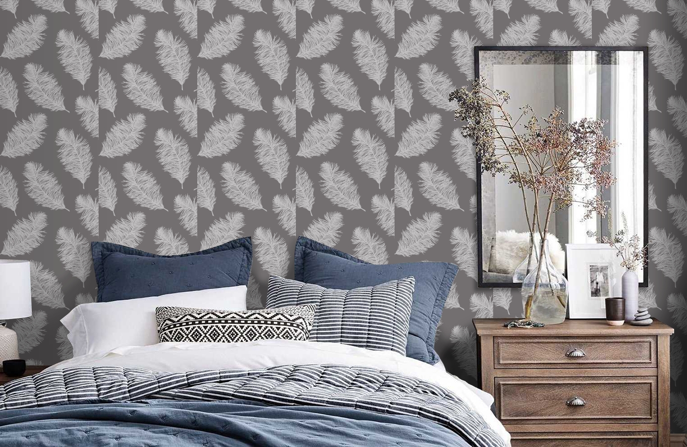 Обои 90861 фото в интерьере спальни