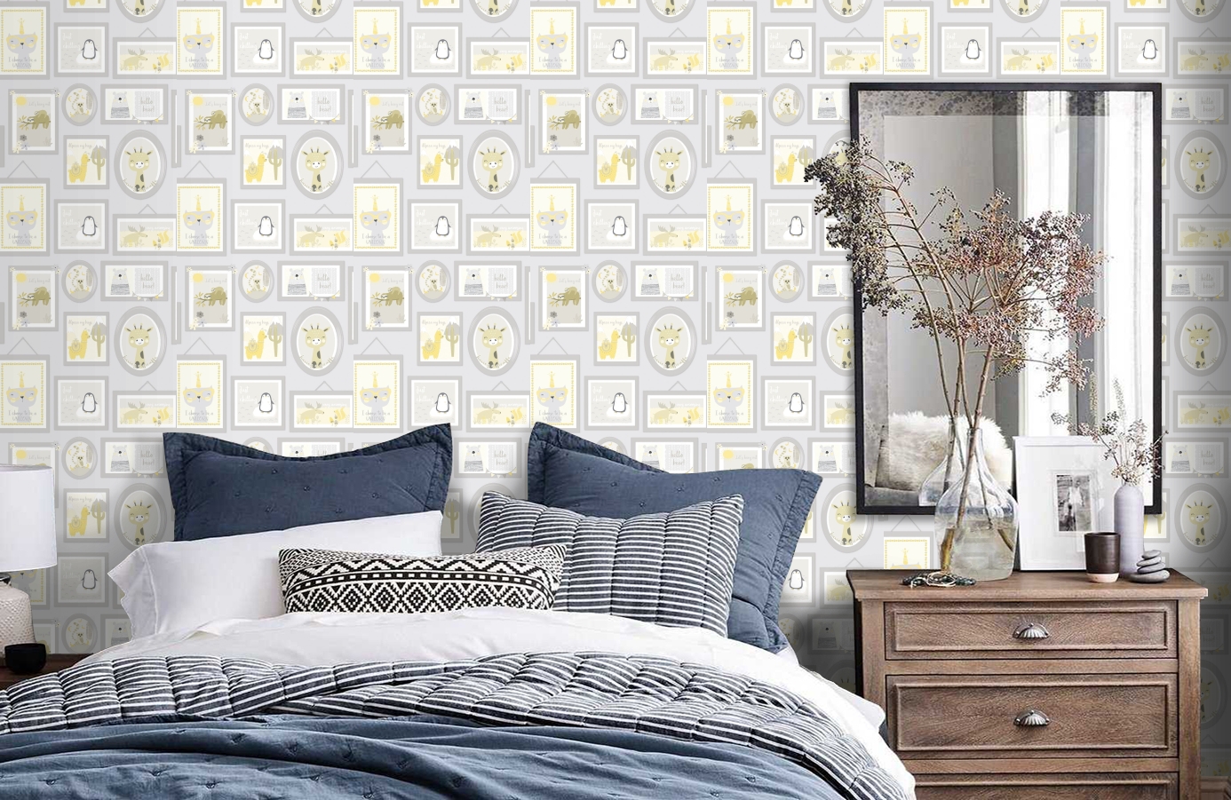 Обои 90970 фото в интерьере спальни