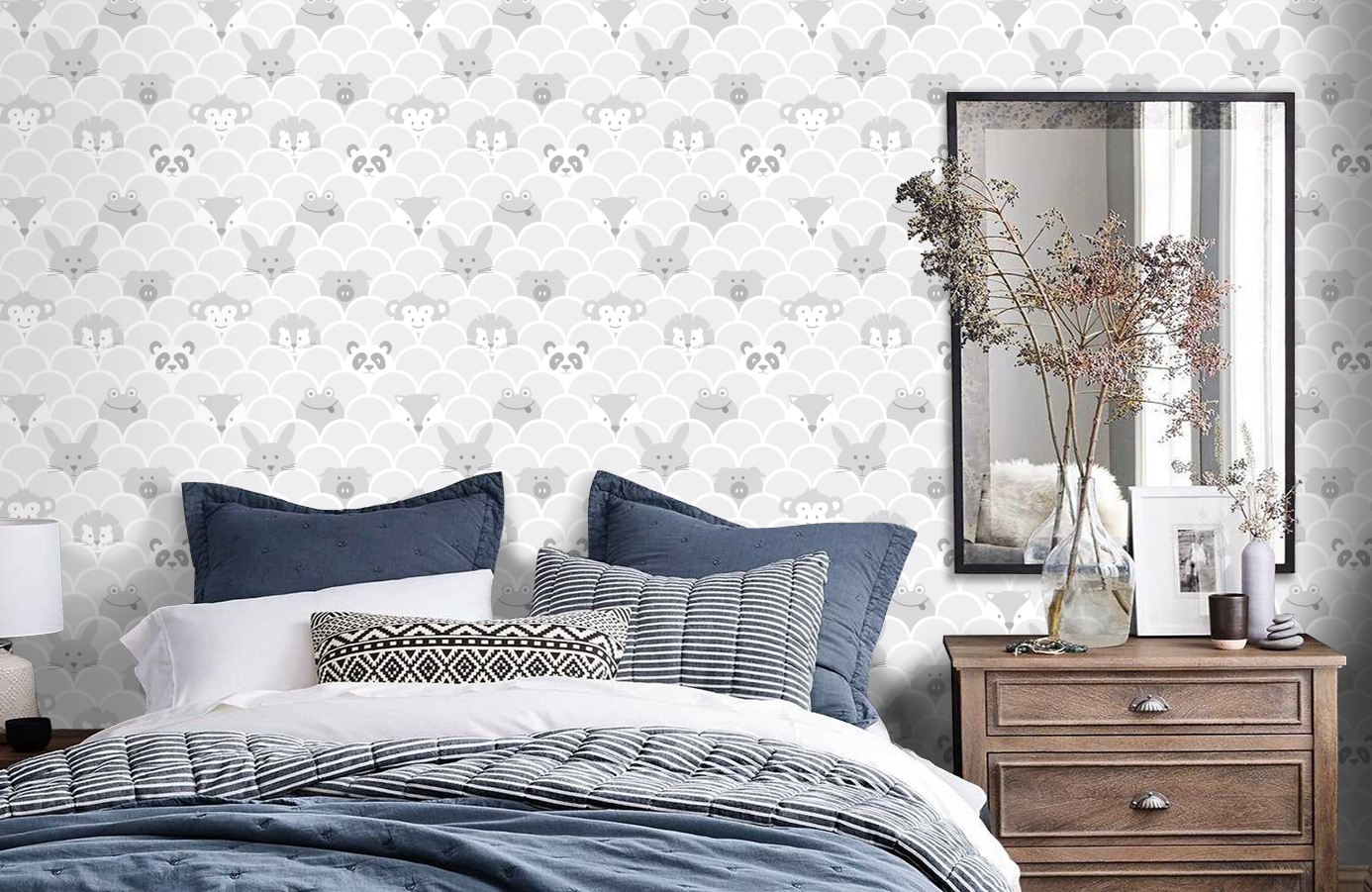 Обои 91030 фото в интерьере спальни