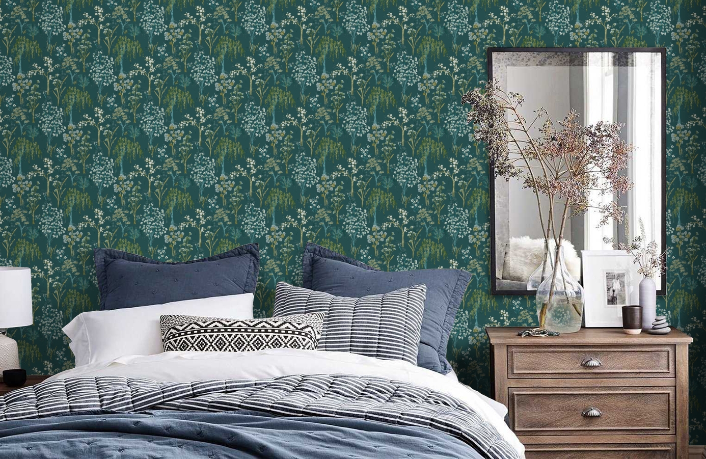 Обои 91131 фото в интерьере спальни