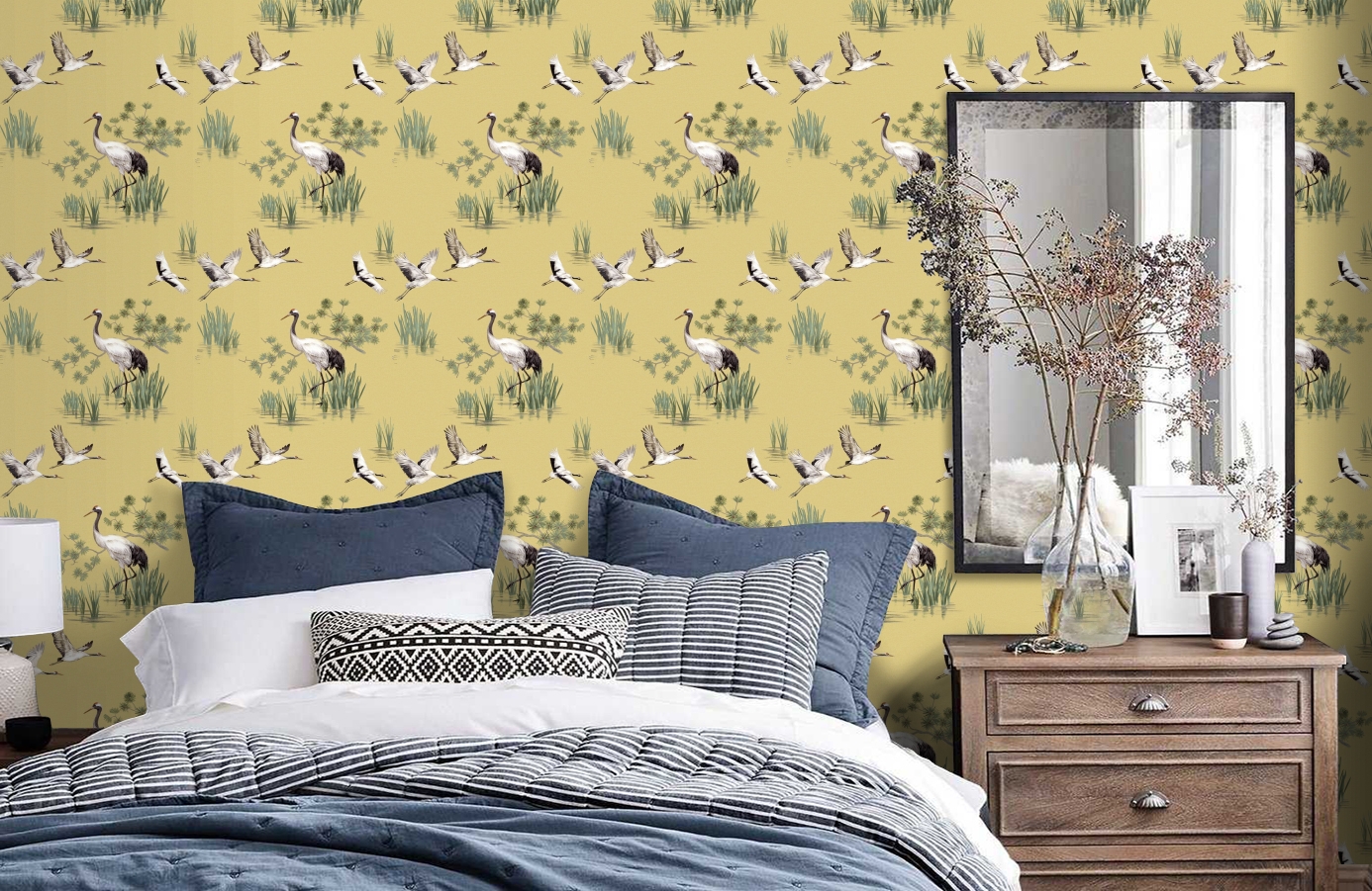 Обои 91152 фото в интерьере спальни