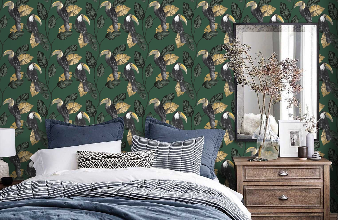 Обои 91340 фото в интерьере спальни