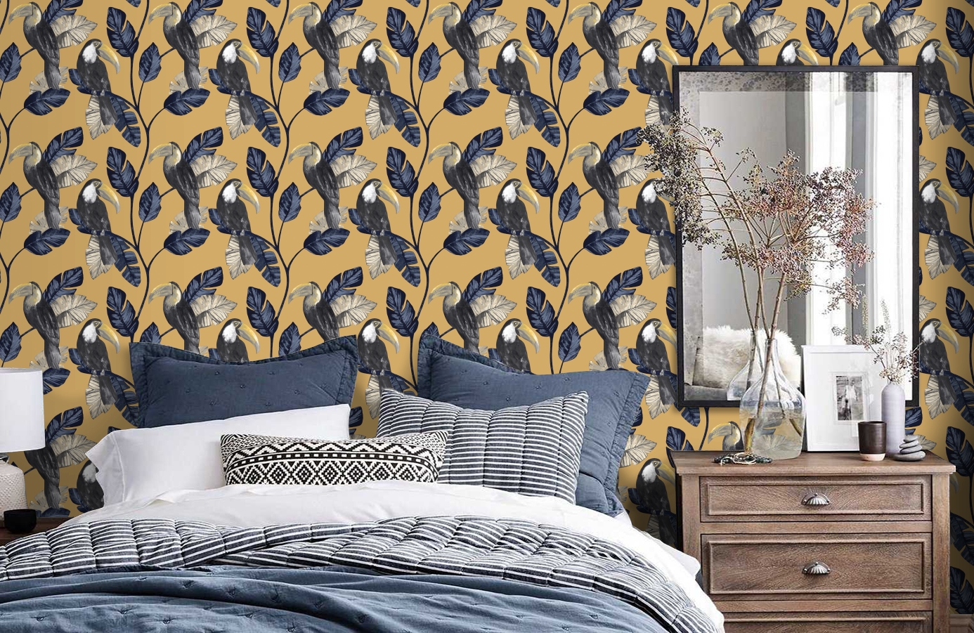 Обои 91342 фото в интерьере спальни