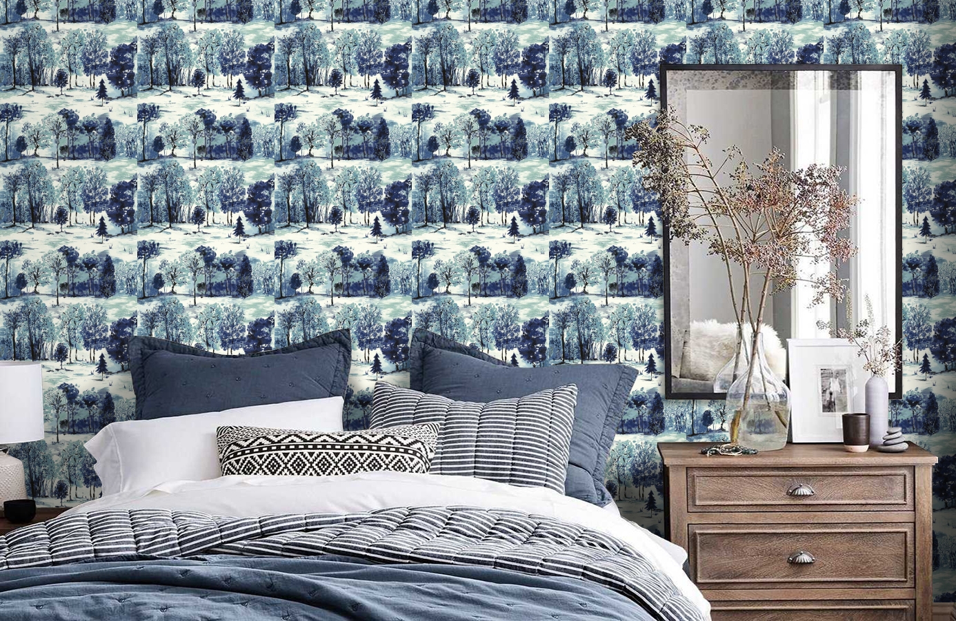 Обои 98563 фото в интерьере спальни