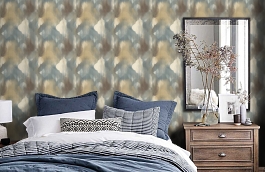 Обои AH40300 фото в интерьере спальни превью