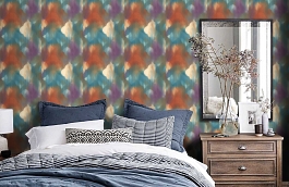 Обои AH40301 фото в интерьере спальни превью