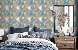 Обои AH40302 фото в интерьере спальни превью