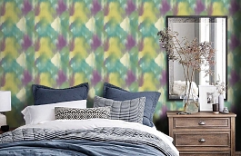 Обои AH40309 фото в интерьере спальни превью