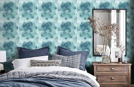 Обои AH40502 фото в интерьере спальни превью