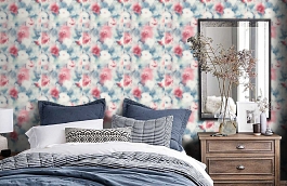 Обои AH40911 фото в интерьере спальни превью