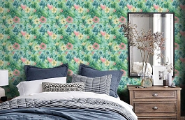 Обои BA2002 фото в интерьере спальни превью