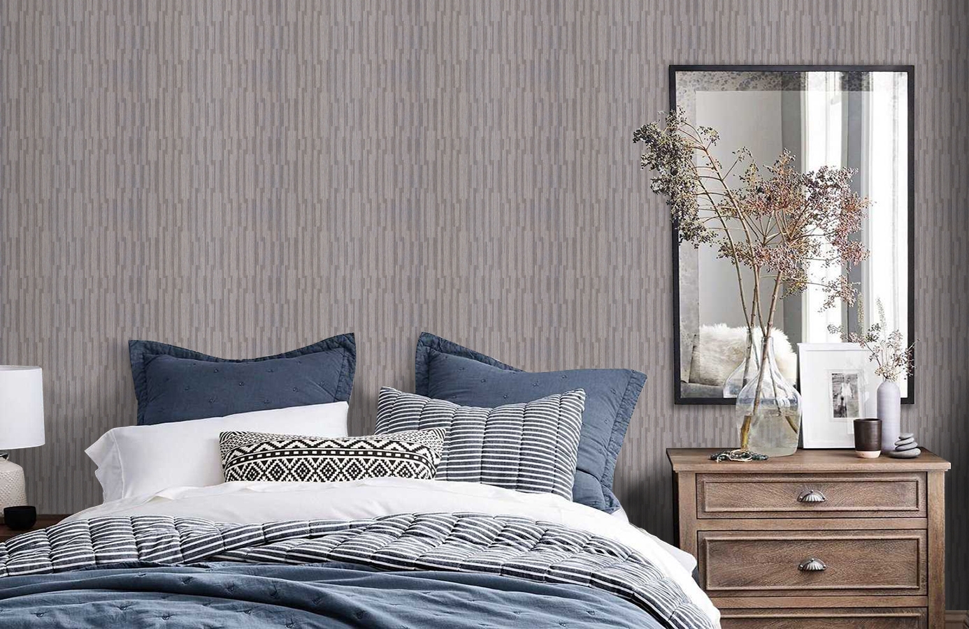 Обои BT3004 фото в интерьере спальни