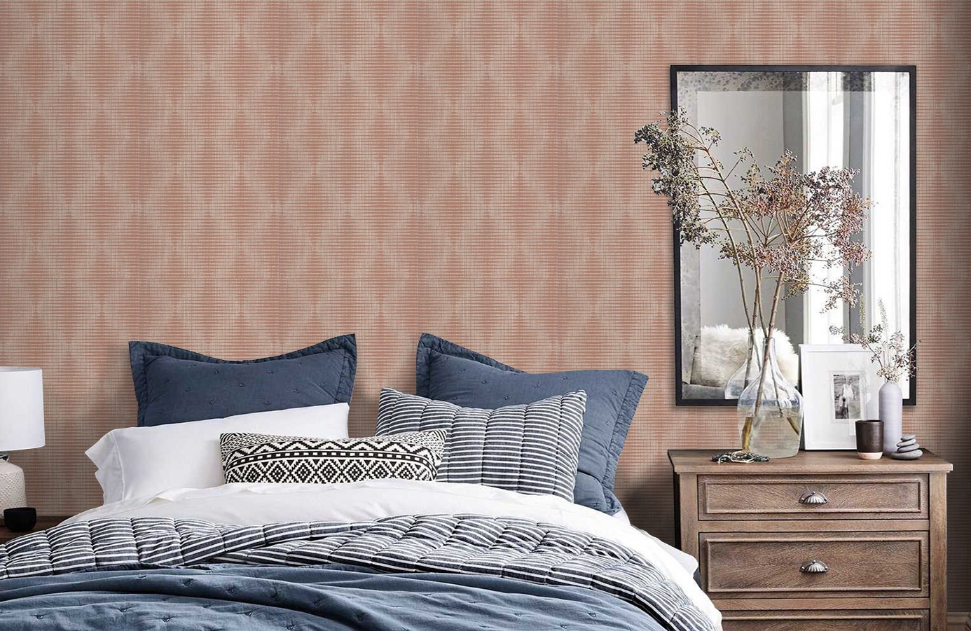 Обои BT3206 фото в интерьере спальни