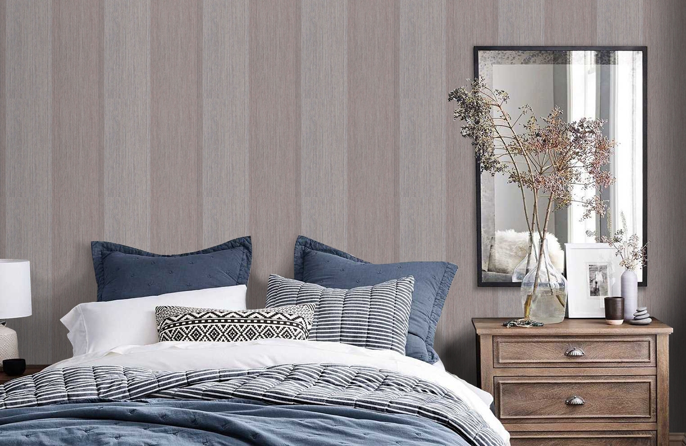 Обои BT4004 фото в интерьере спальни
