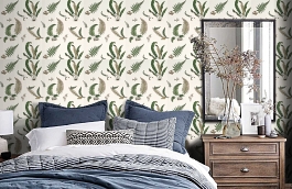 Обои BW45044-1 фото в интерьере спальни превью