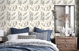 Обои BW45044-4 фото в интерьере спальни превью