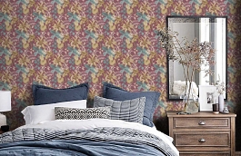 Обои CR3004 фото в интерьере спальни превью