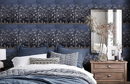 Обои CR6001 фото в интерьере спальни превью