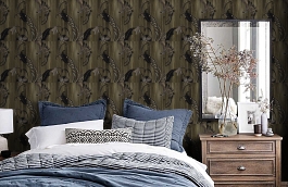 Обои DV40500 фото в интерьере спальни превью