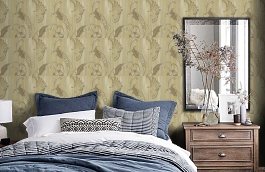Обои DV40507 фото в интерьере спальни превью