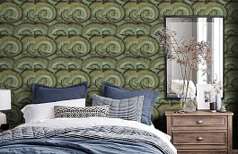 Обои DV40804 фото в интерьере спальни превью