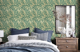 Обои FG051R32 фото в интерьере спальни превью