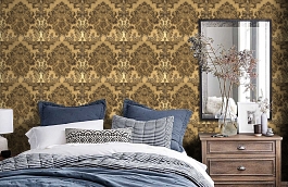 Обои FG055A127 фото в интерьере спальни превью