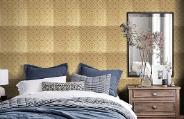 Обои FG060J38 фото в интерьере спальни превью