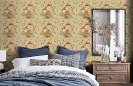 Обои FG071K66 фото в интерьере спальни превью