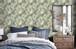 Обои FJ040103 фото в интерьере спальни превью