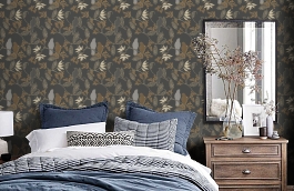 Обои JF3401 фото в интерьере спальни превью