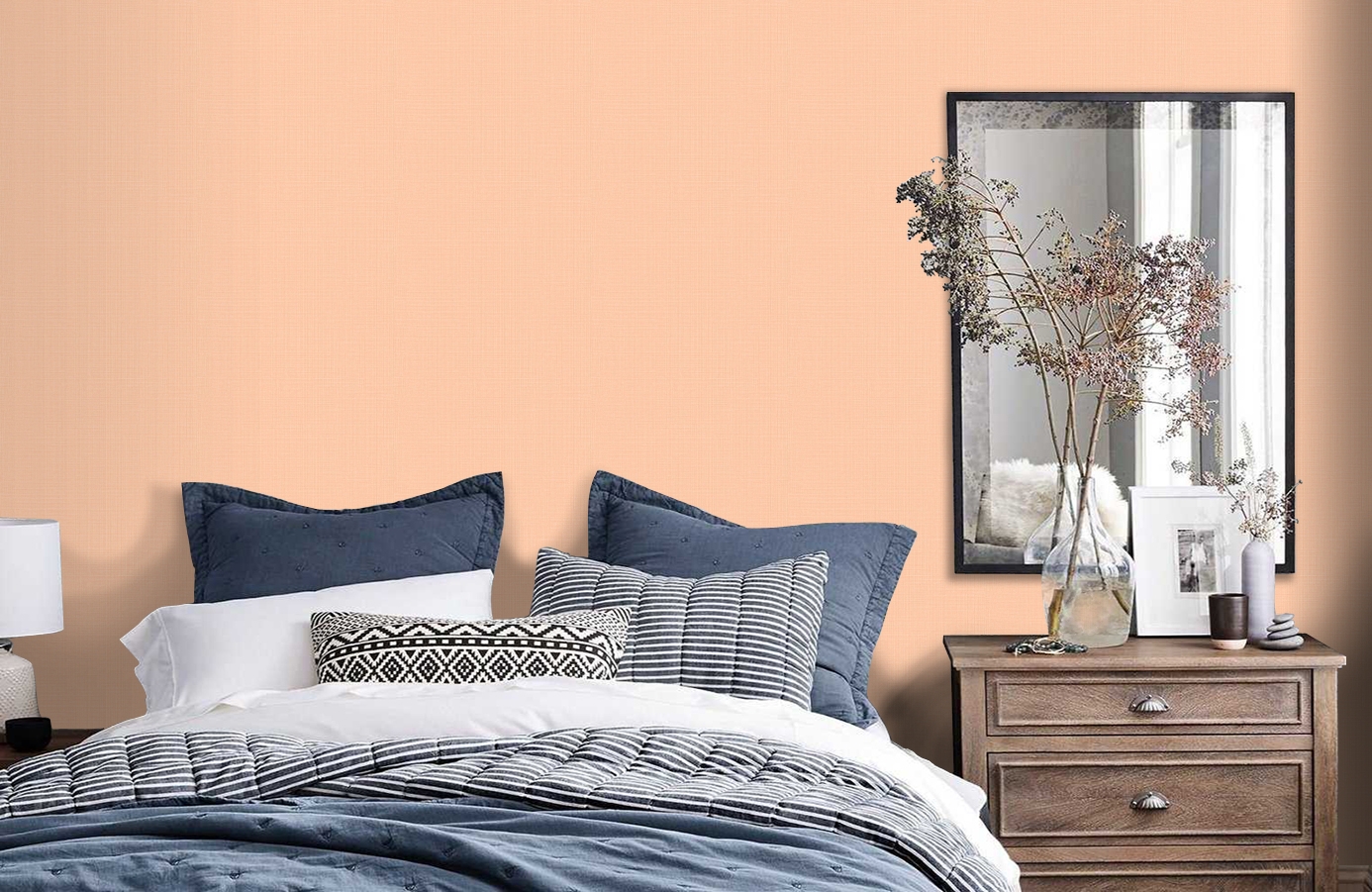 Обои JR1004 фото в интерьере спальни