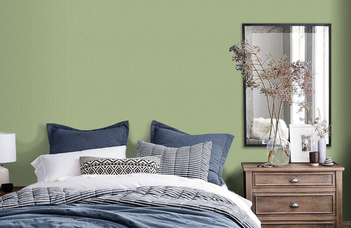 Обои JR1212 фото в интерьере спальни