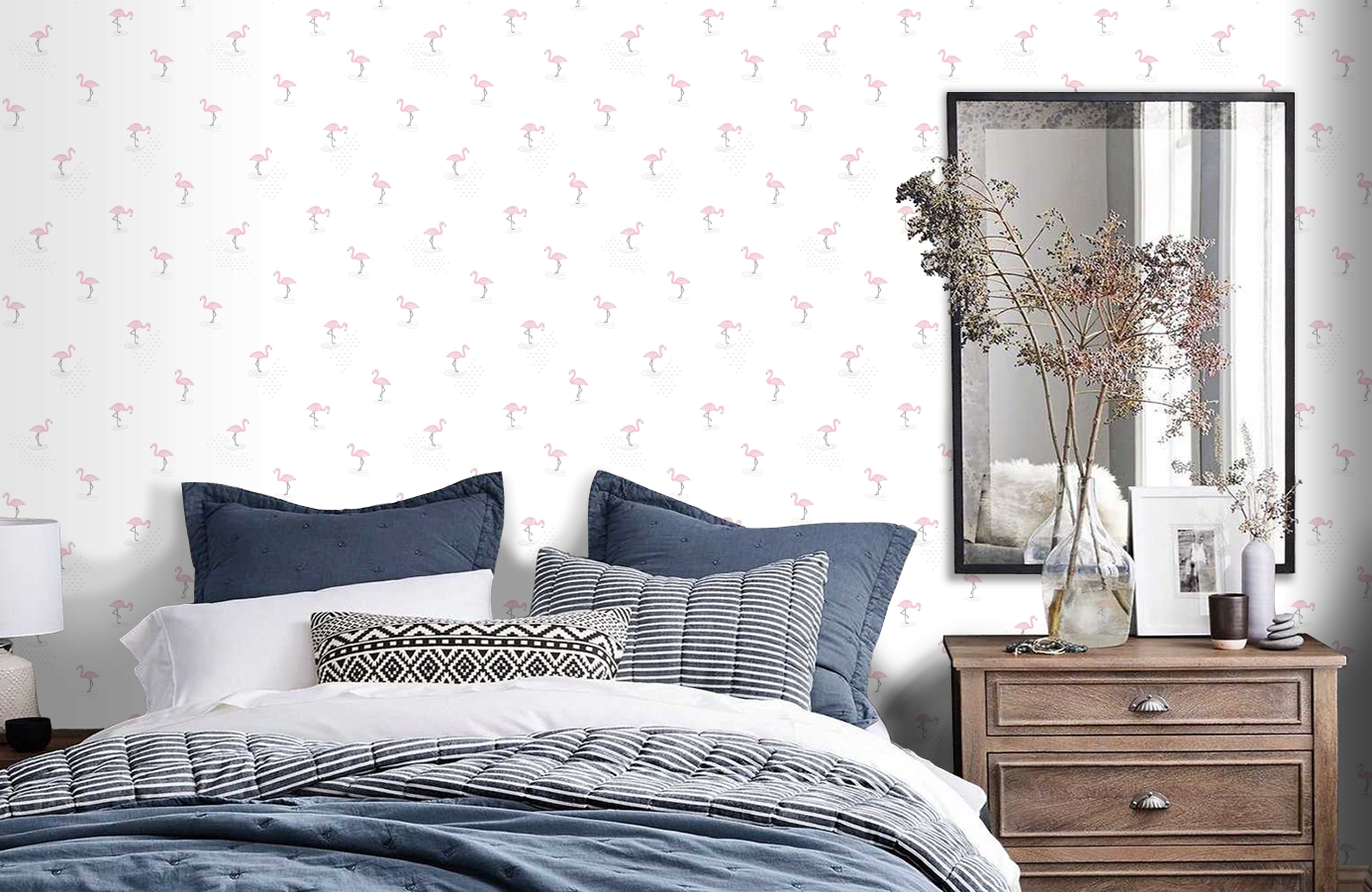 Обои JR2005 фото в интерьере спальни