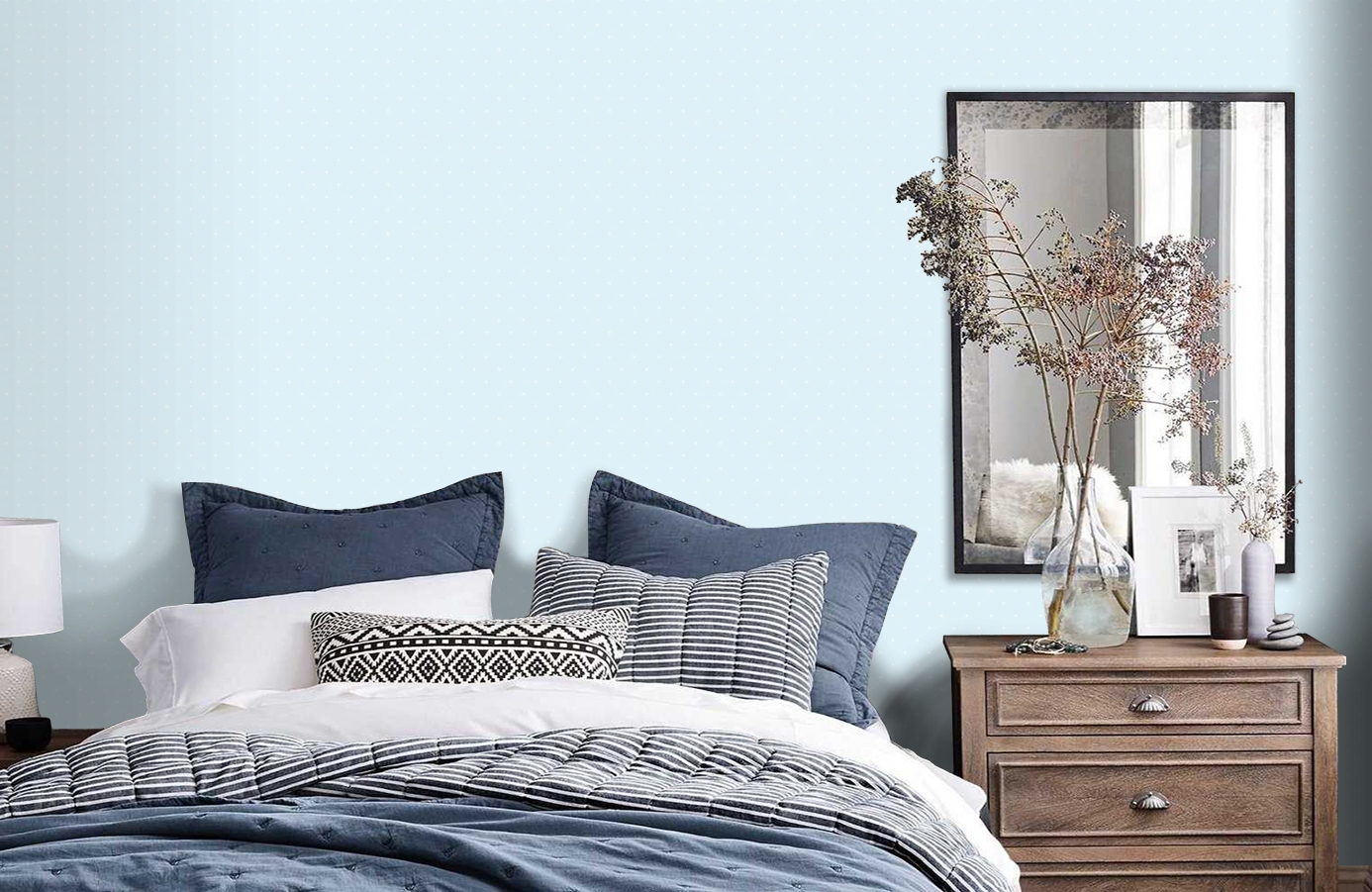 Обои ll04-04-8 фото в интерьере спальни