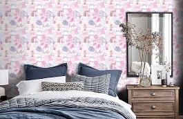 Обои LO2402 фото в интерьере спальни превью