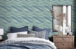 Обои ST040900 фото в интерьере спальни превью