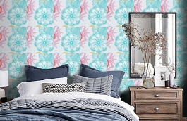 Обои VP2104 фото в интерьере спальни превью