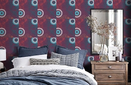 Обои VP2105 фото в интерьере спальни превью