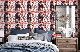 Обои VP3001 фото в интерьере спальни превью